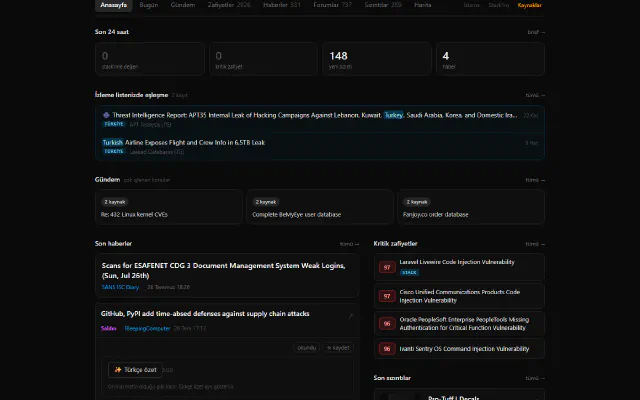 Vardia - Cyber Threat Intelligence Platform